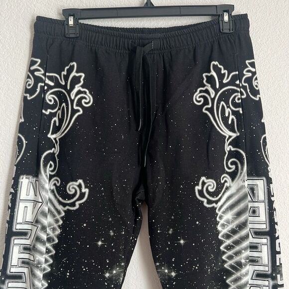 Versace Jeans Couture Felpa Panel Galaxy Sweatpants in Black-White, New, Size L - Picture 6 of 16